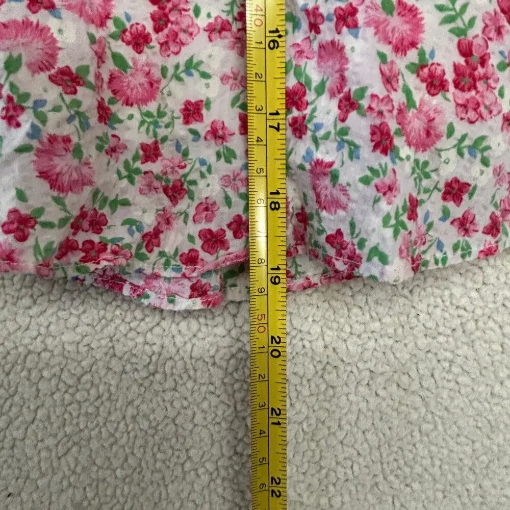 Vintage Ralph Lauren Dress Girls Baby 18M Pink Floral Ruffle Tiered Cotton
